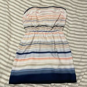 White House Black Market Multicolor Strapless Dress